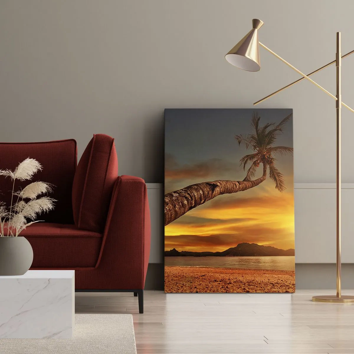 Bild auf Leinwand - Leinwandbild - Exotischer Urlaub, karibisches Abenteuer - 45x80 cm