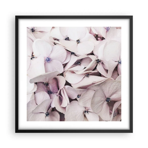 Poster in einem schwarzem Rahmen - In einer Blumenflut - 50x50 cm