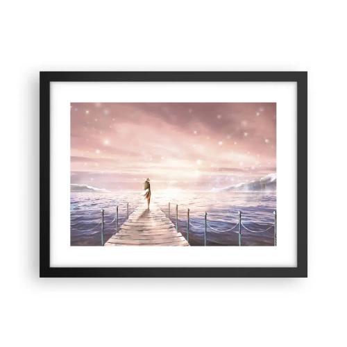 Poster in einem schwarzem Rahmen - Im Licht eines Traums - 40x30 cm