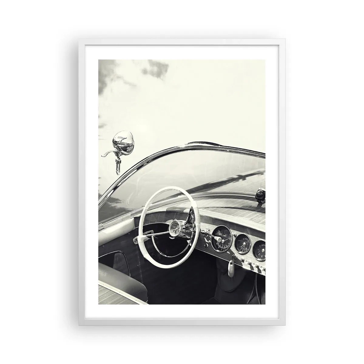 Poster in einem weißen Rahmen - Wetter für die Reichen - 50x70 cm