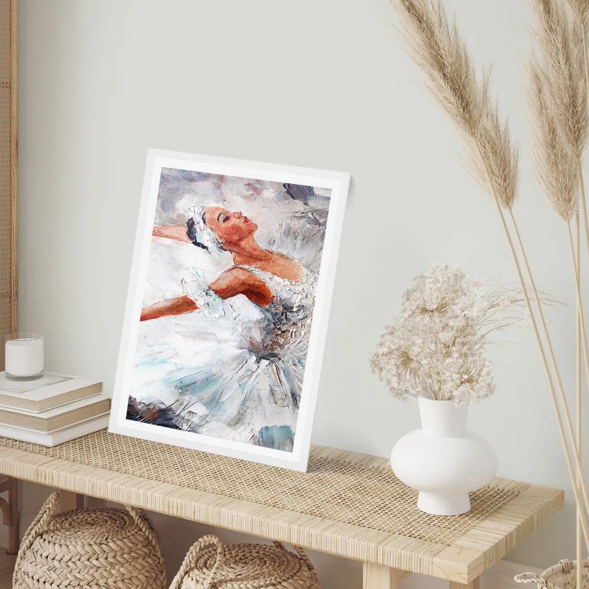 Poster in einem weißen Rahmen - Zart und leicht wie Tüll - 70x100 cm