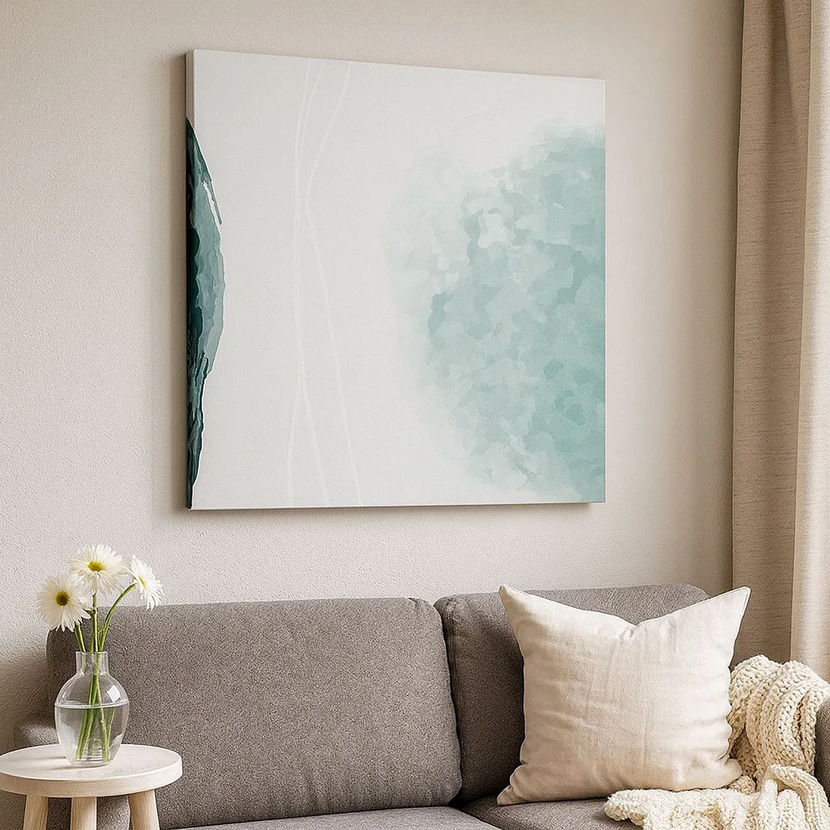 Bild auf Leinwand - Leinwandbild - Begegnung mit Nebel - 30x30 cm