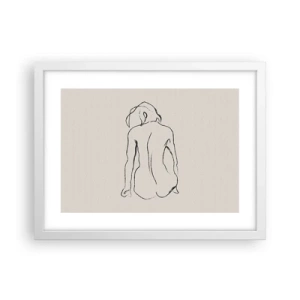 Poster in einem weißen Rahmen - Mädchenakt - 40x30 cm