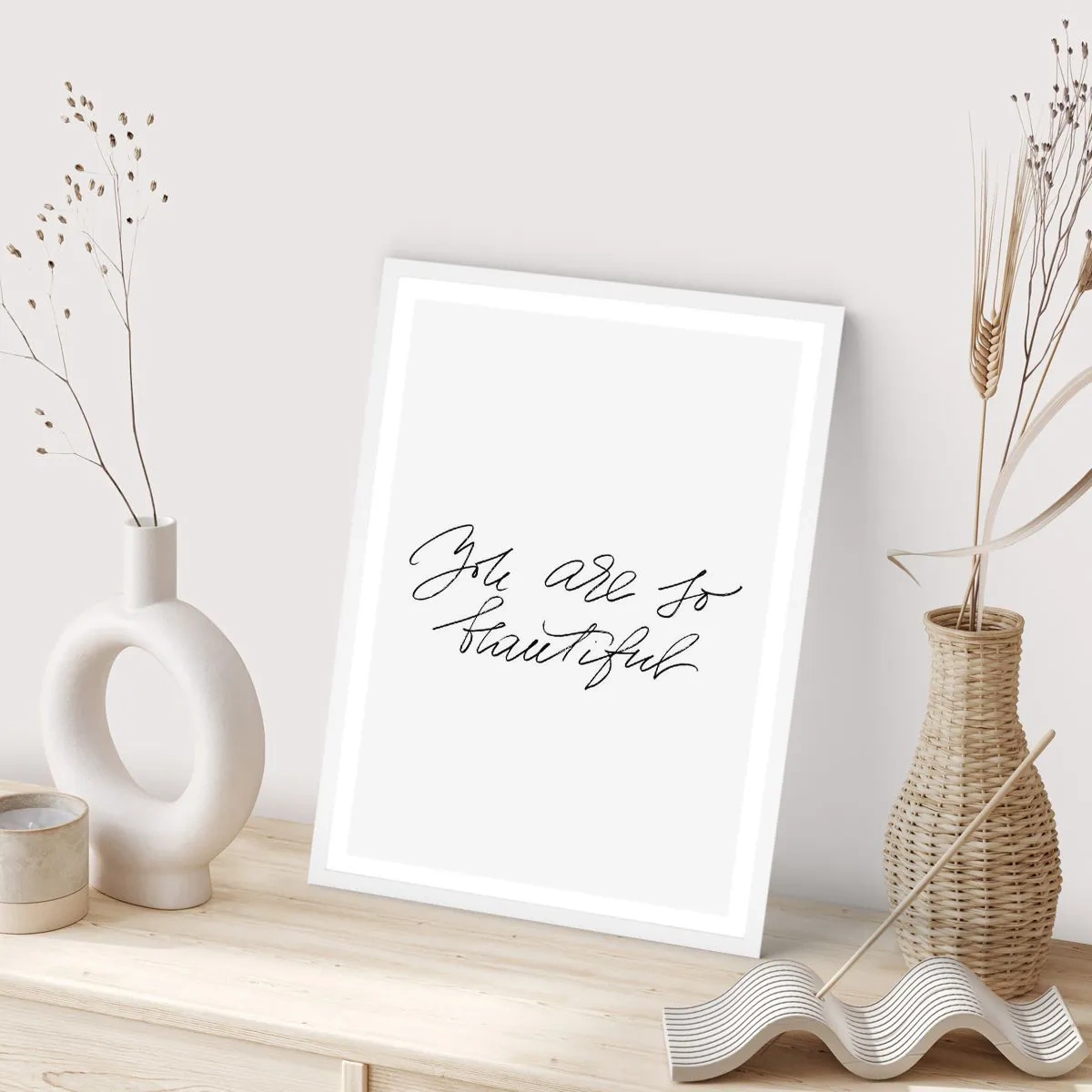 Poster in einem weißen Rahmen - Glauben Sie wirklich ... - 70x100 cm