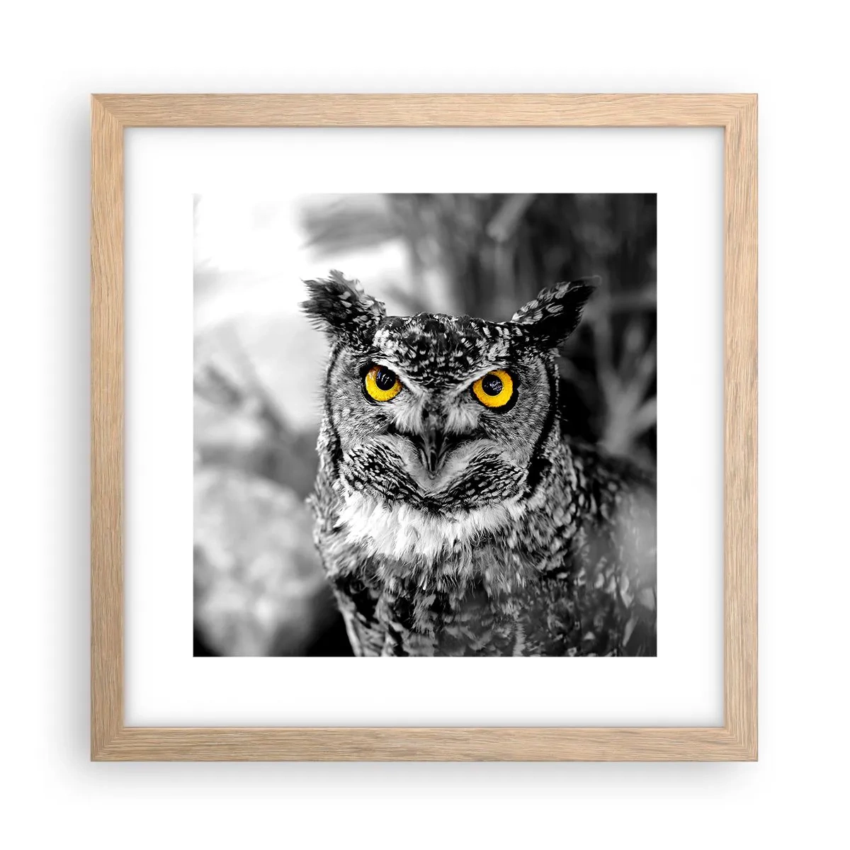 Poster in einem Rahmen aus heller Eiche - Nichts wird sich verstecken - 30x30 cm