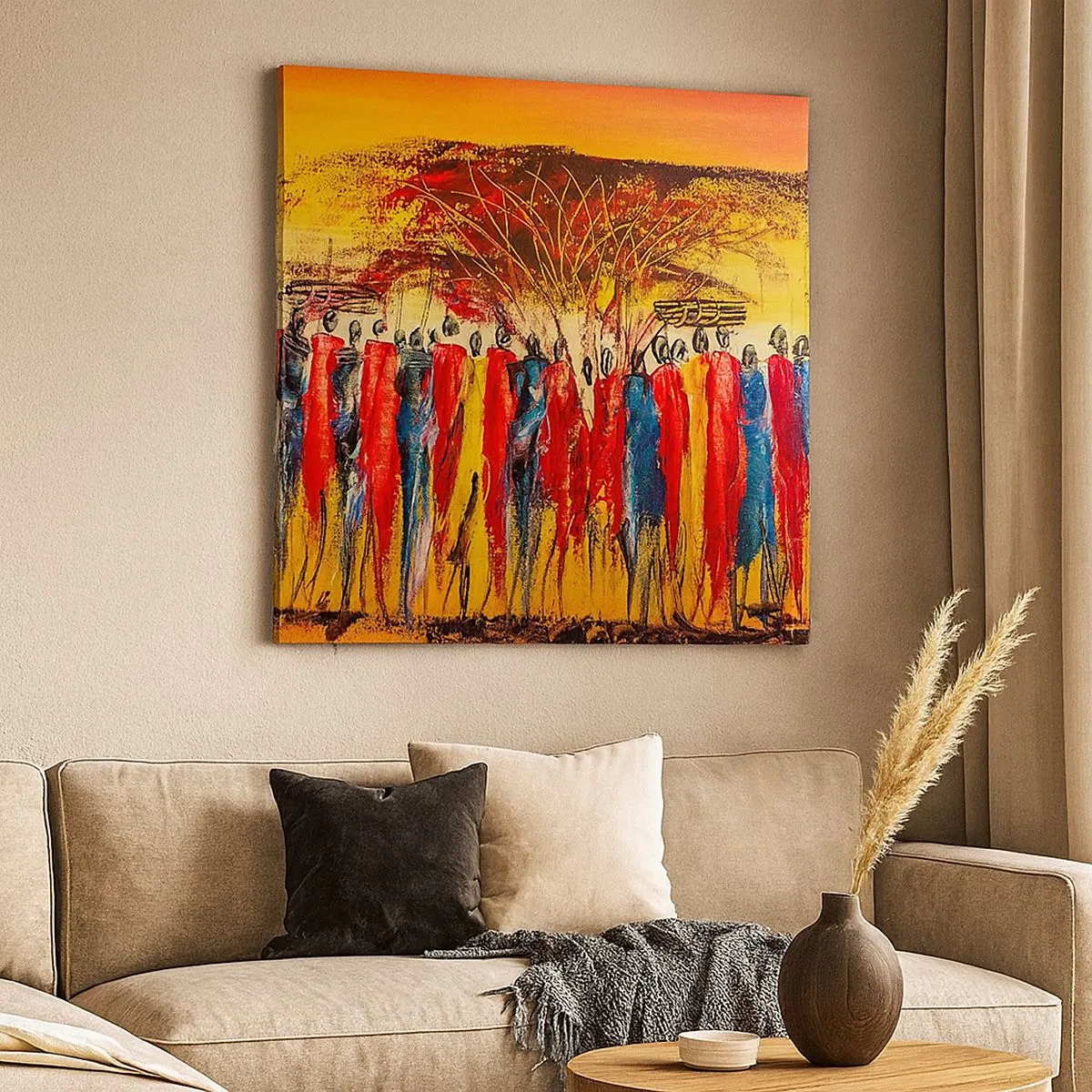 Bild auf Leinwand - Leinwandbild - Dort, dort, dort gehen sie - 30x30 cm