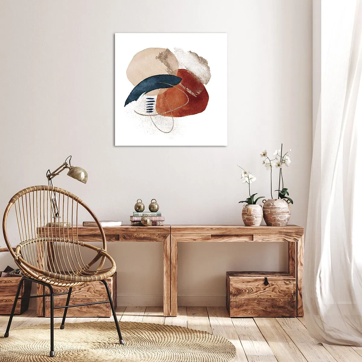 Bild auf Leinwand - Leinwandbild - Ovale Komposition - 70x70 cm