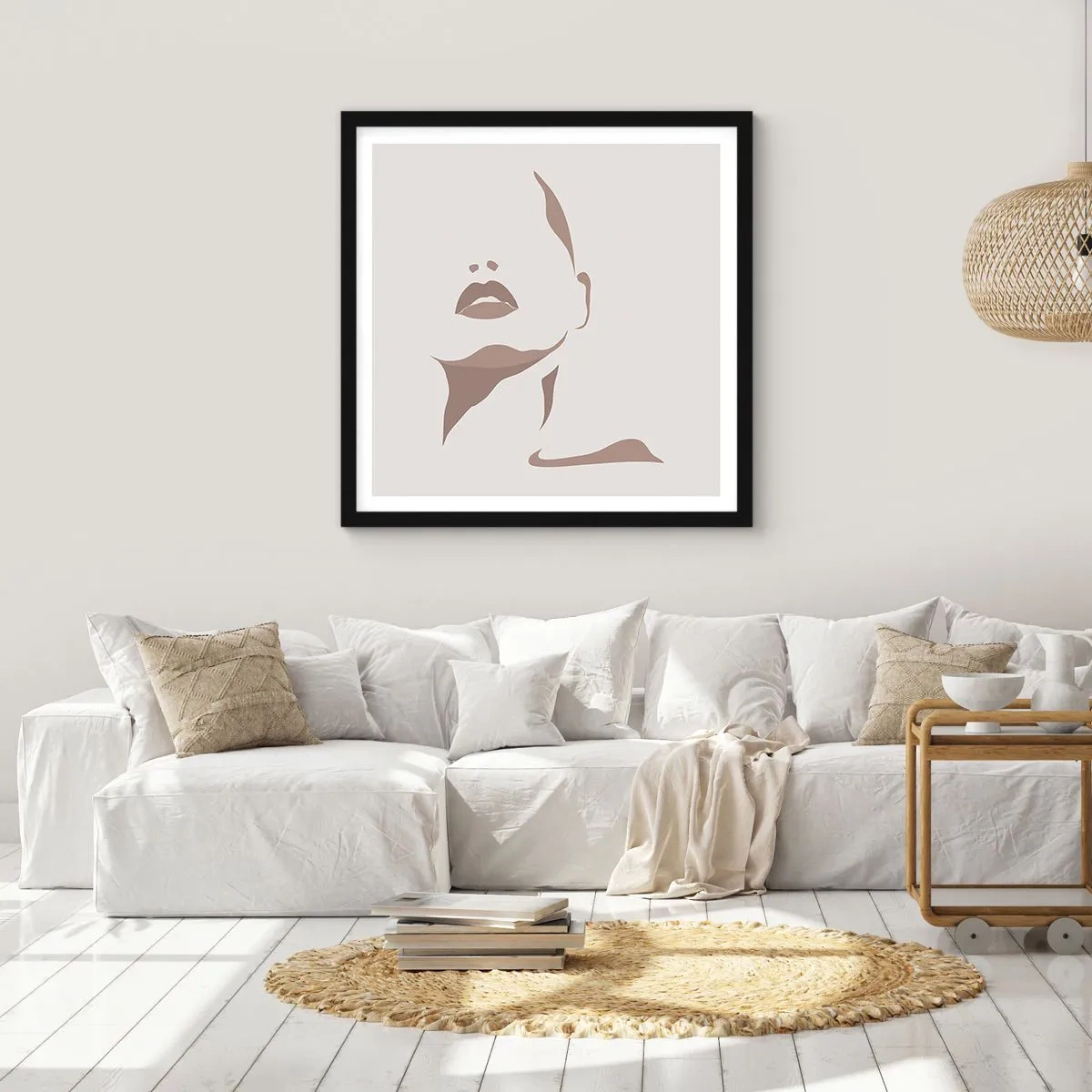 Poster in einem schwarzem Rahmen - Aus Licht und Schatten - 30x30 cm