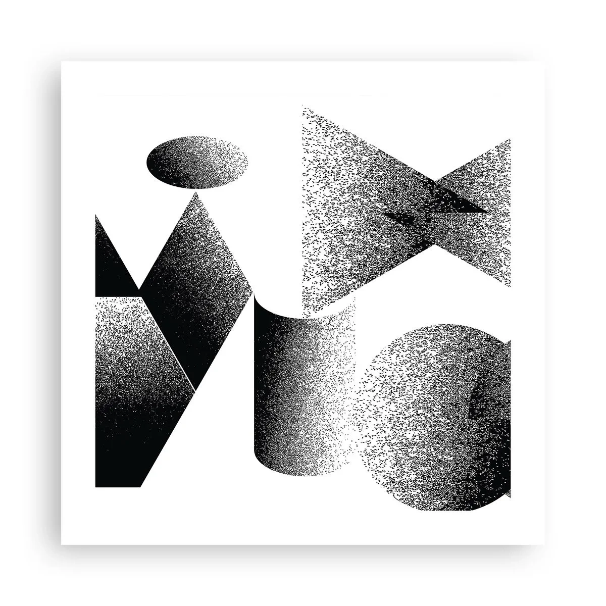 Poster - Winkel und Ovale - 50x50 cm