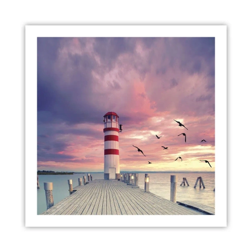 Poster - Es ist Zeit zum Hafen zu gehen - 60x60 cm