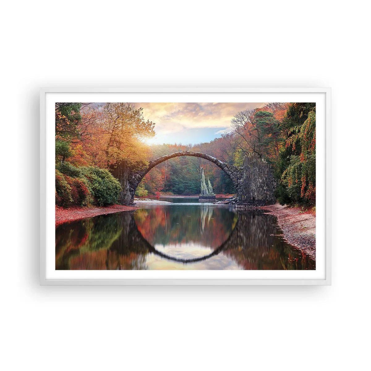 Poster in einem weißen Rahmen - Auf der anderen Seite des Spiegels - 91x61 cm