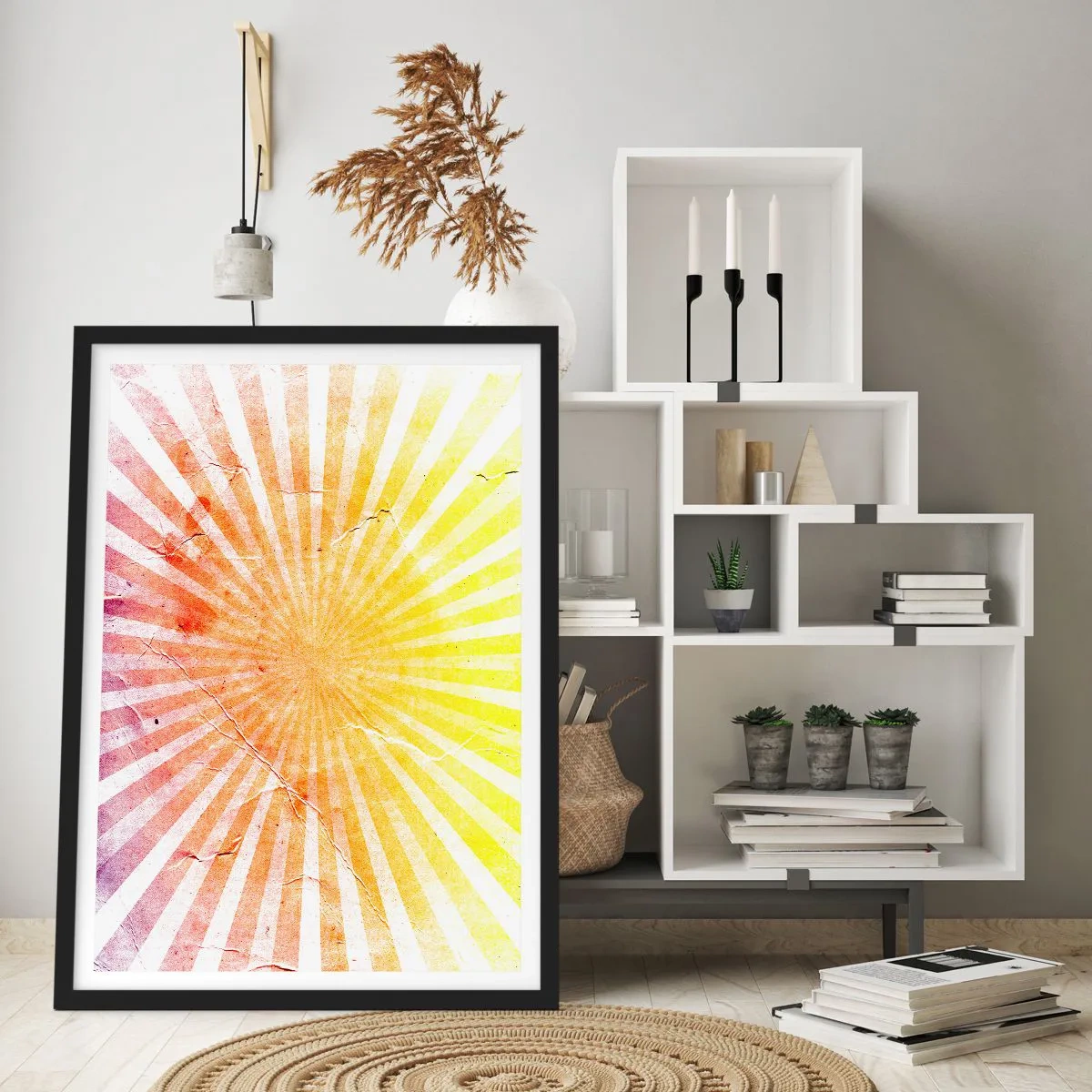 Poster in einem schwarzem Rahmen - Sonnenaufgänge und Sonnenuntergänge - 70x100 cm