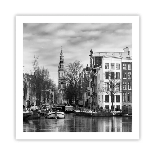 Poster - Amsterdamer Atmosphäre - 60x60 cm