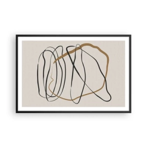 Poster in einem schwarzem Rahmen - Komposition – Looptanz - 91x61 cm
