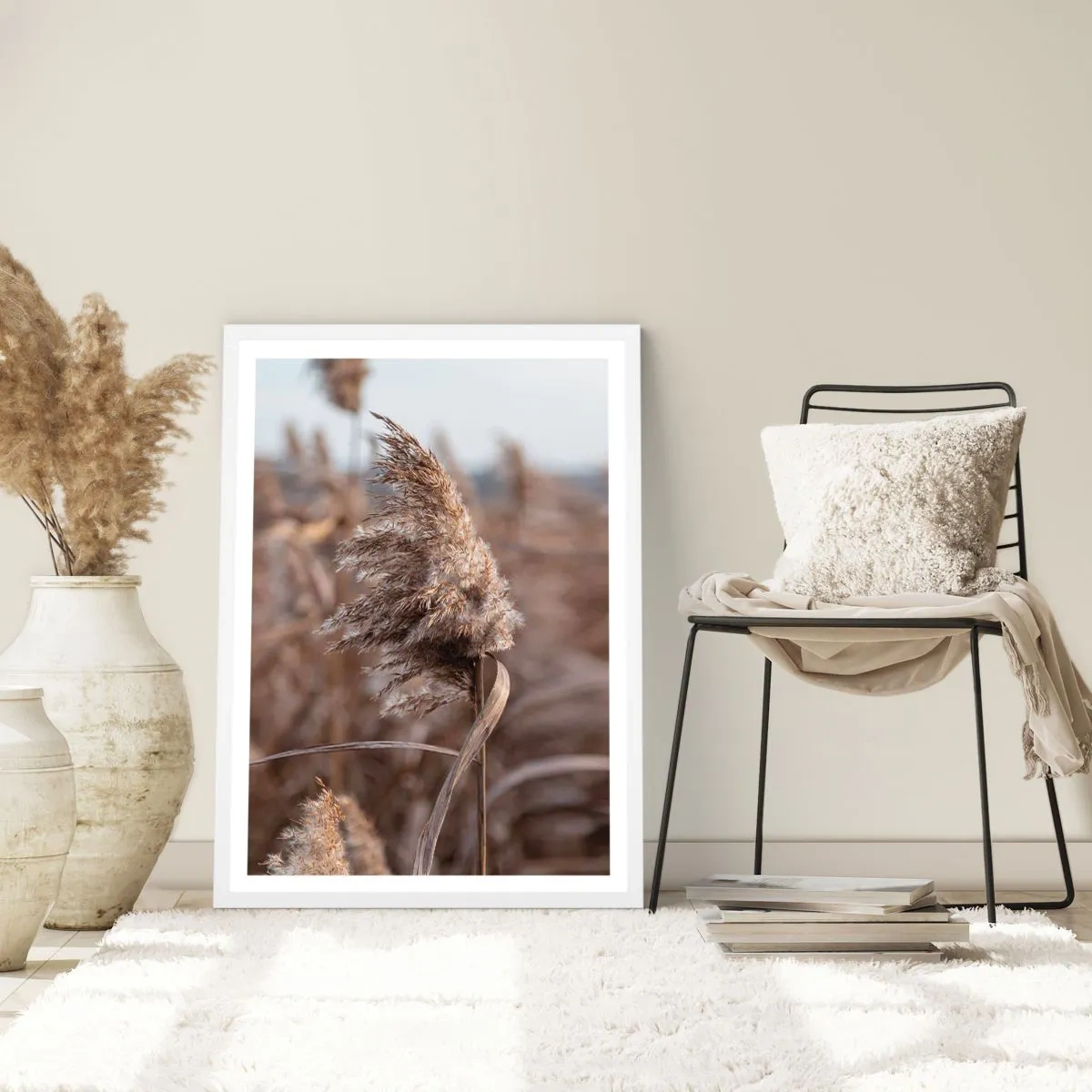 Poster in einem weißen Rahmen - Zeit, mit dem Wind zu gehen - 70x100 cm