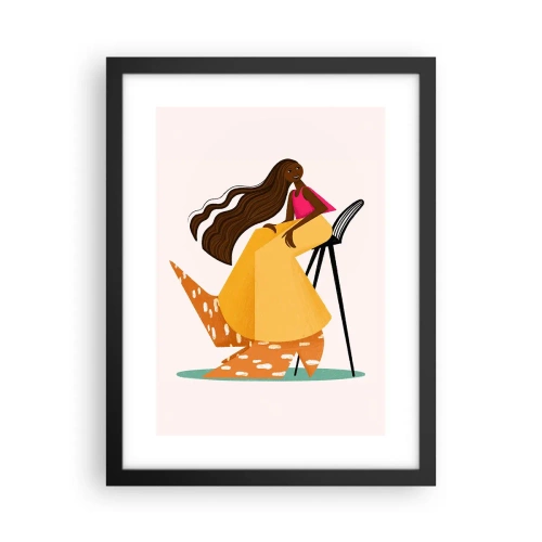 Poster in einem schwarzem Rahmen - Mode macht auch Spaß - 30x40 cm