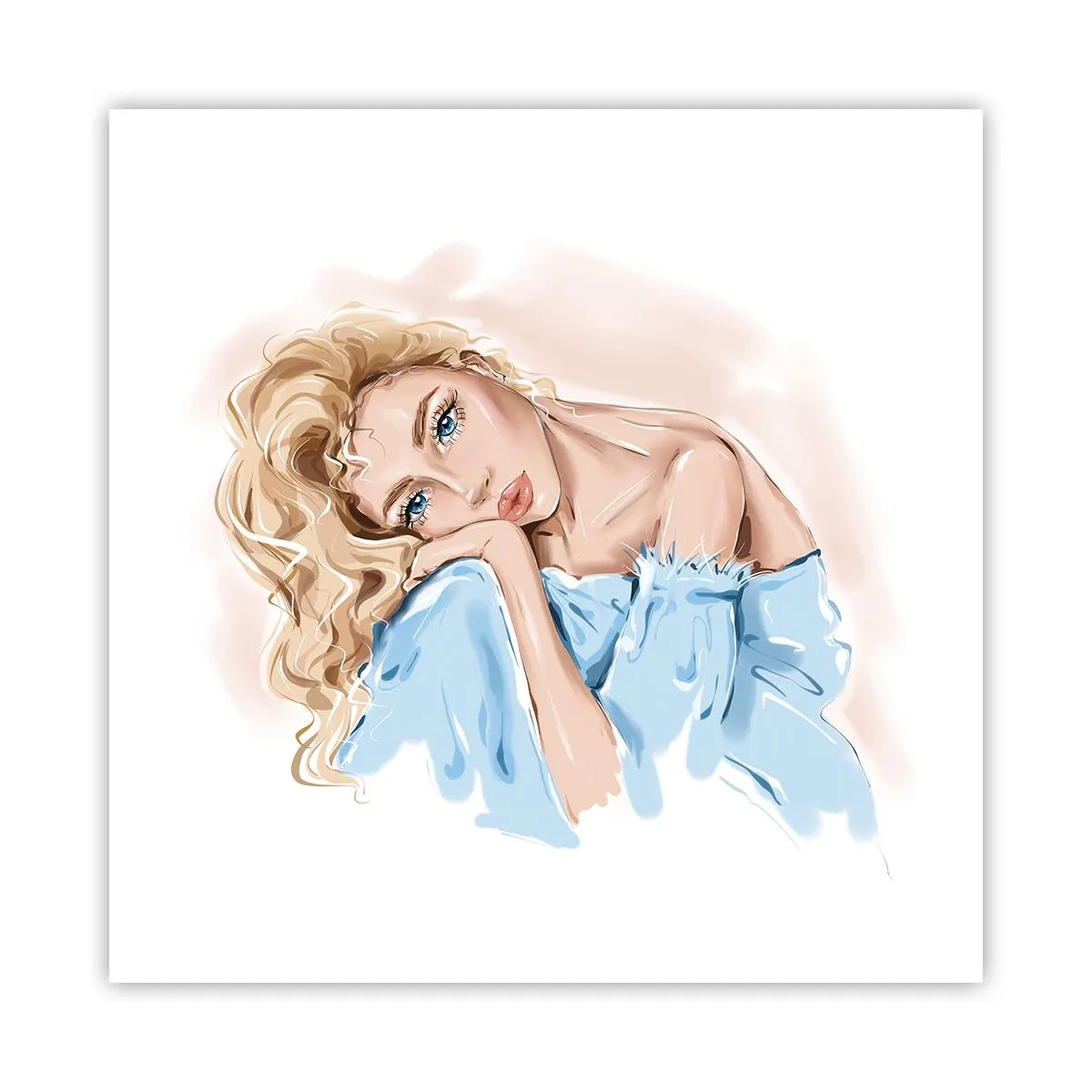 Poster - Verträumt im Blau - 50x50 cm