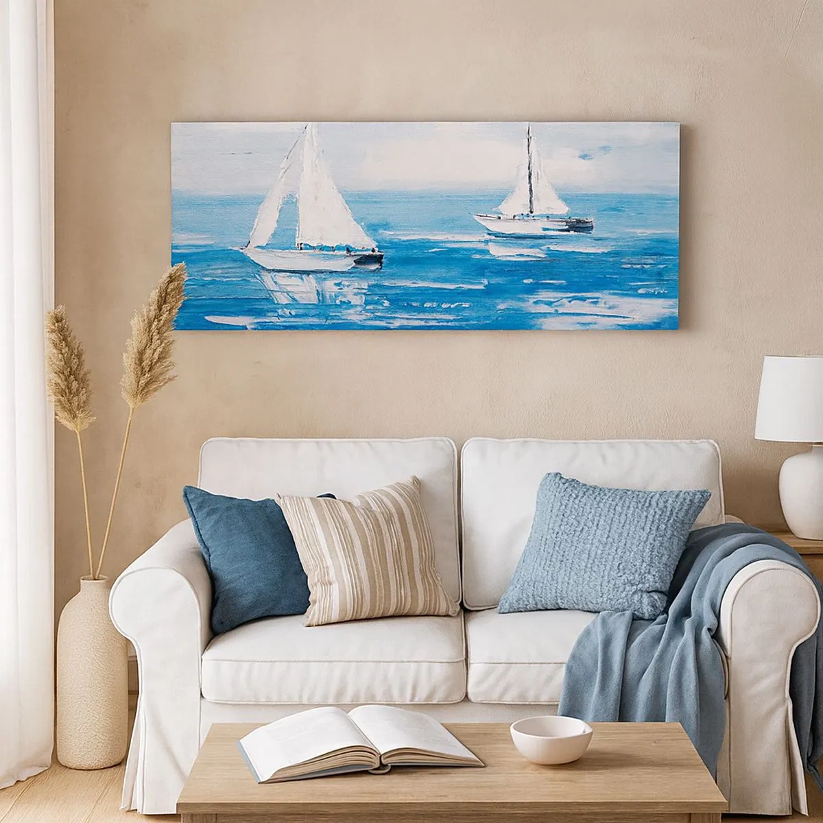 Bild auf Leinwand - Leinwandbild - Mit Freund an der Seite - 100x40 cm