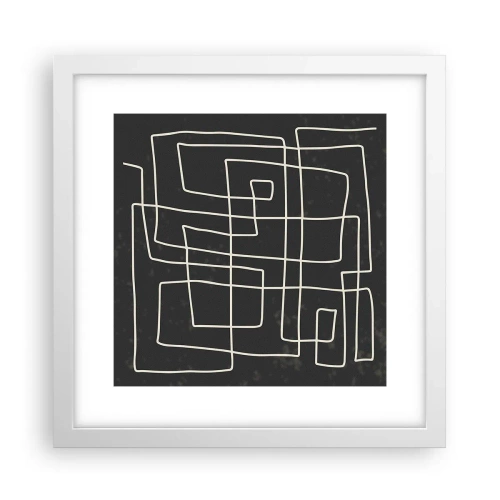 Poster in einem weißen Rahmen - Nicht so einfach - 30x30 cm