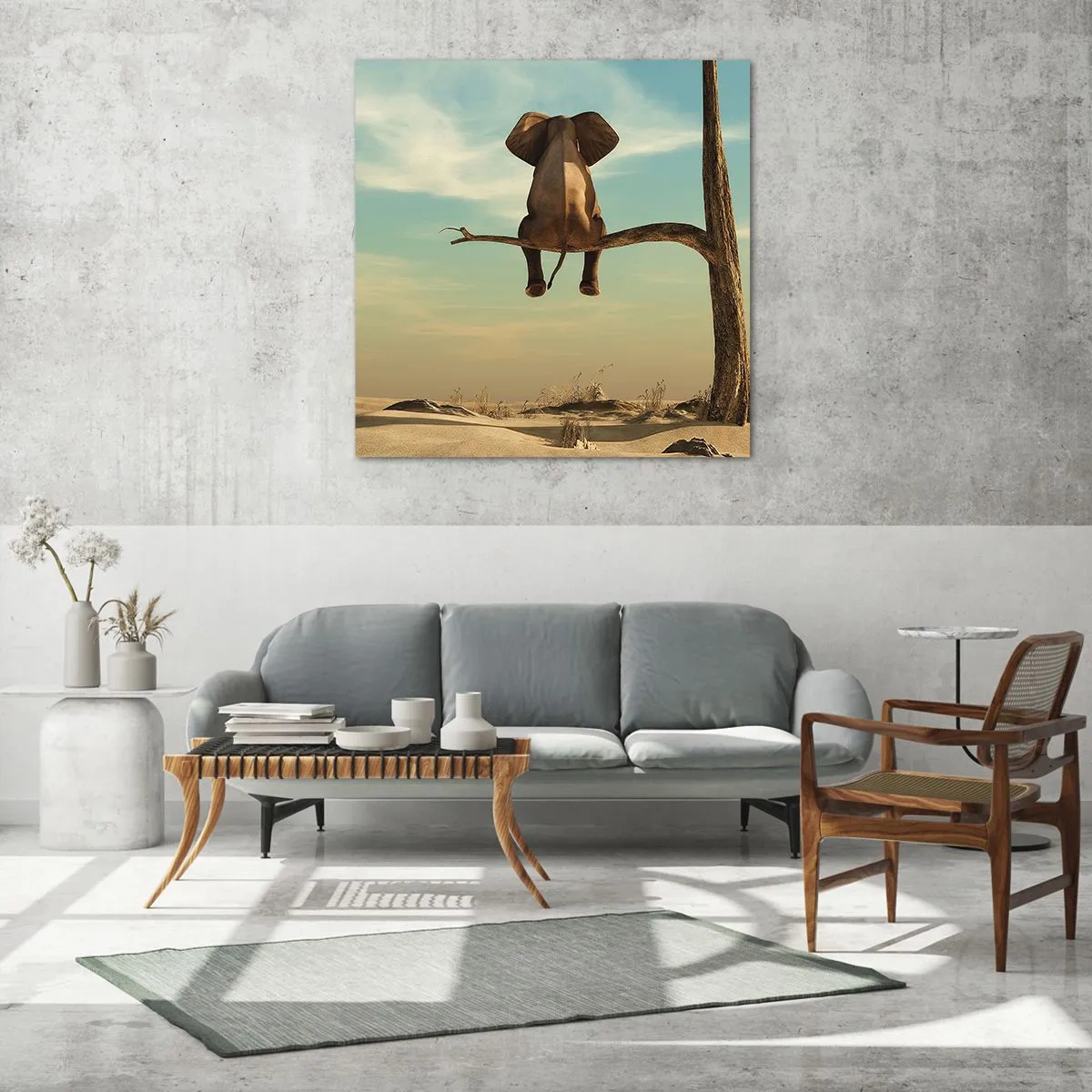 Glasbild - Bild auf glas - Neuer Blickwinkel - 70x70 cm