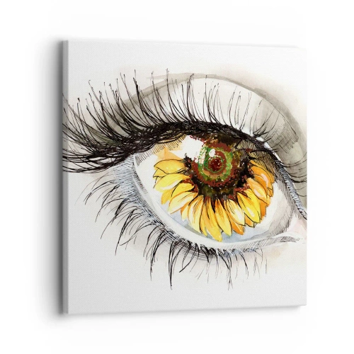 Bild auf Leinwand - Leinwandbild - Ein Look so heiß wie der Sommer - 30x30 cm