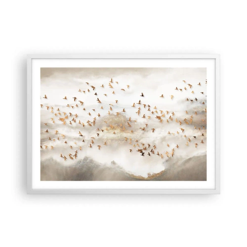 Poster in einem weißen Rahmen - Es ist schon die Zeit… - 70x50 cm