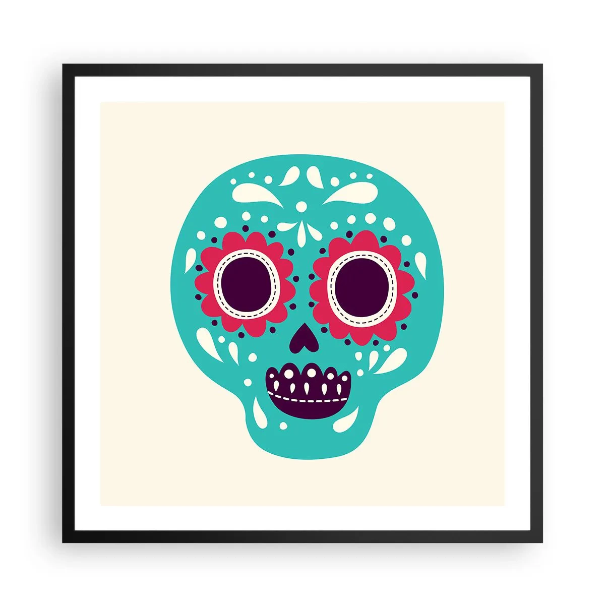 Poster in einem schwarzem Rahmen - Das Leben – Spaß bis zum Tod - 60x60 cm