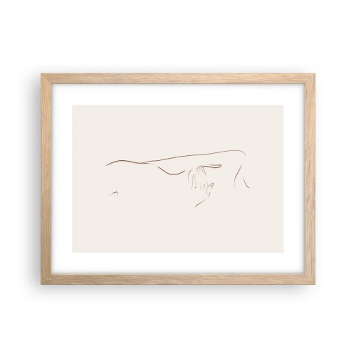 Poster in einem Rahmen aus heller Eiche - Die Form des Verlangens - 40x30 cm