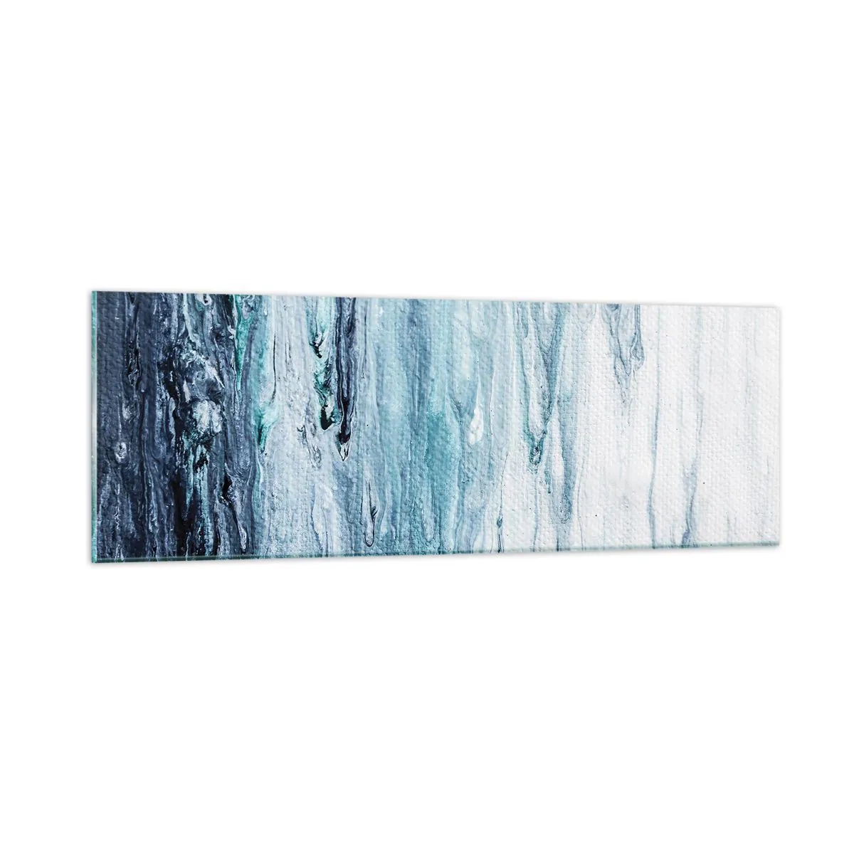 Glasbild - Bild auf glas - Blaue Eiszapfen - 90x30 cm
