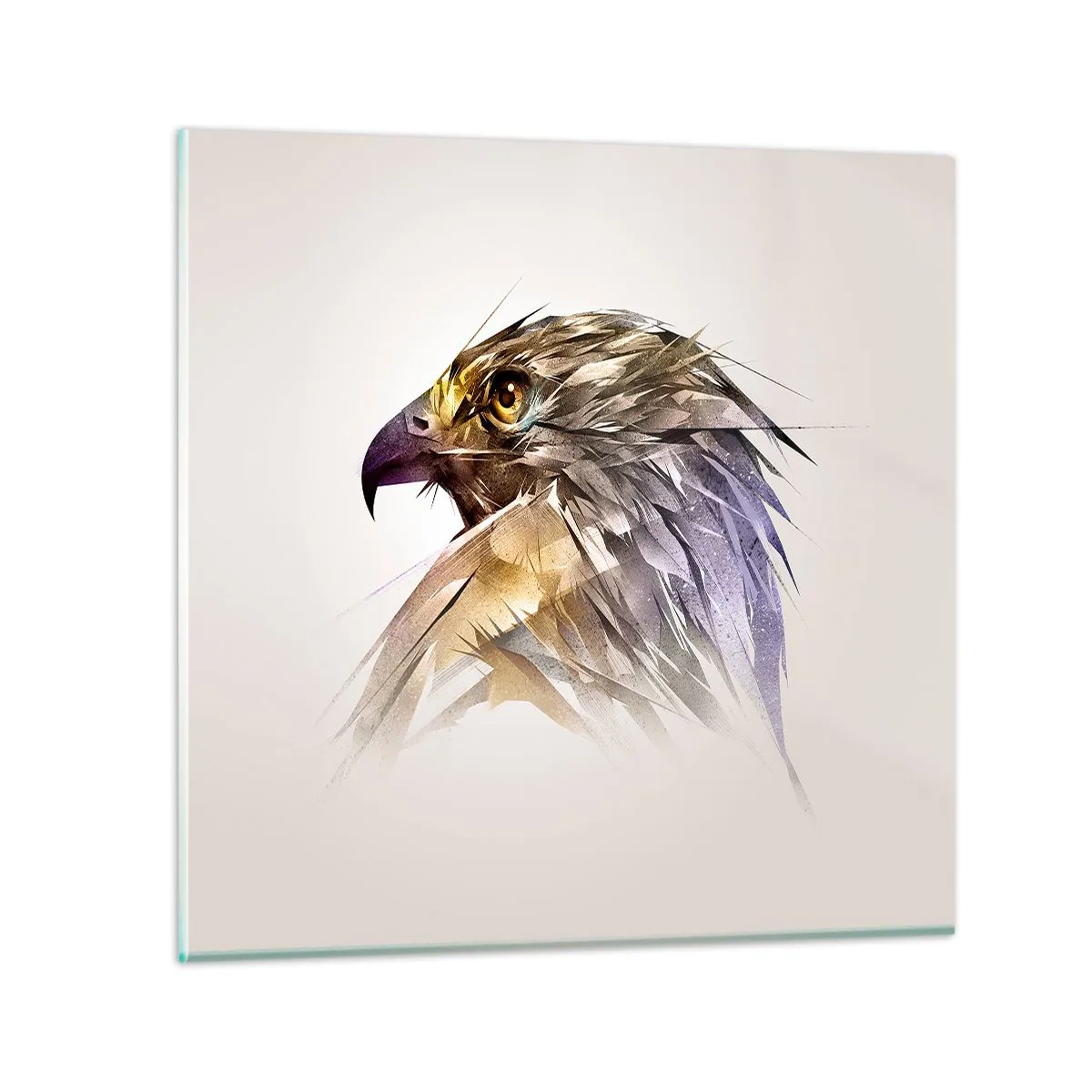 Glasbild - Bild auf glas - Porträt eines Kriegers - 30x30 cm