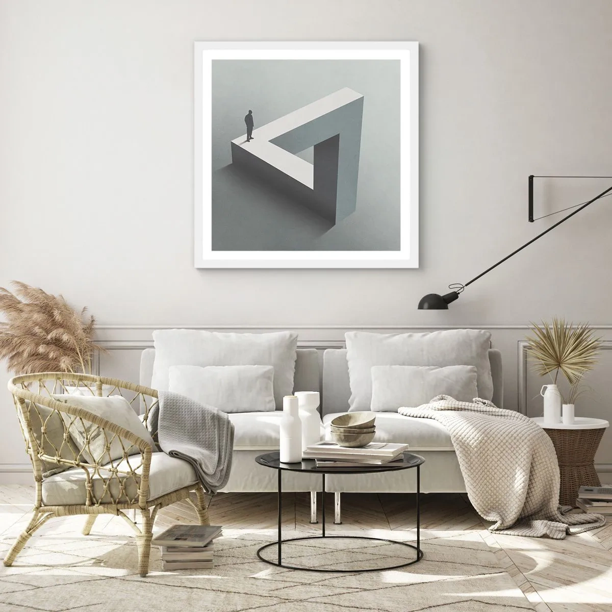 Poster in einem weißen Rahmen - Es ist also doch möglich - 60x60 cm