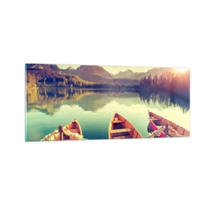 Glasbild - Bild auf glas - Lebe nach ihren Gesetzen - 100x40 cm