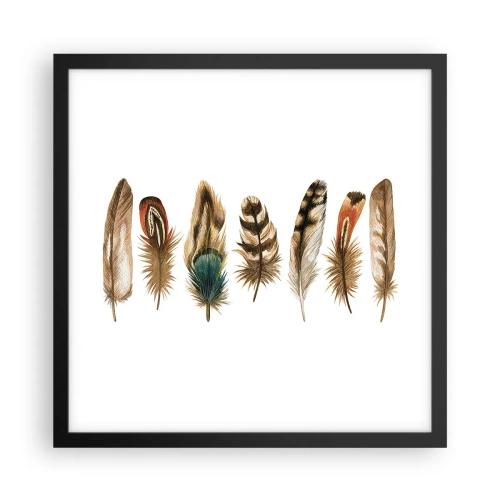 Poster in einem schwarzem Rahmen - Eine federleichte Variante - 40x40 cm