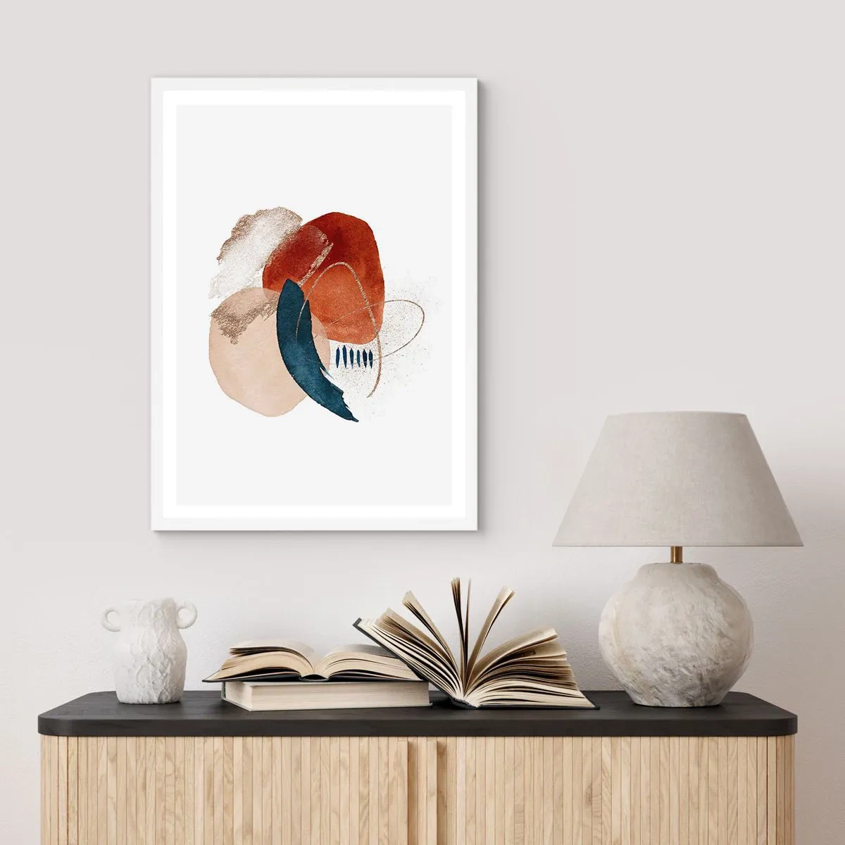 Poster in einem weißen Rahmen - Ovale Komposition - 61x91 cm