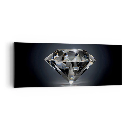 Bild auf Leinwand - Leinwandbild - Eine künstlerische Interpretation eines Diamanten auf dunklem Hintergrund - 140x50cm - Beste Freundin - Moderne Wanddekoration für Wohnzimmer und Schlafzimmer ARTTOR