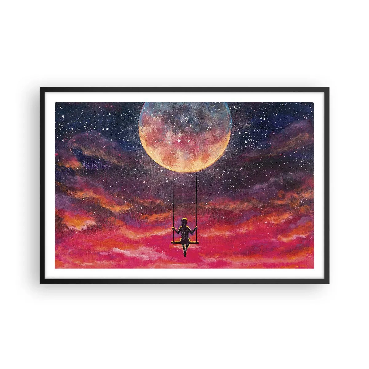 Poster in einem schwarzem Rahmen - Traum - 91x61 cm