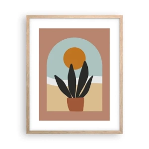 Poster in einem Rahmen aus heller Eiche - Kleine Freuden - 40x50 cm