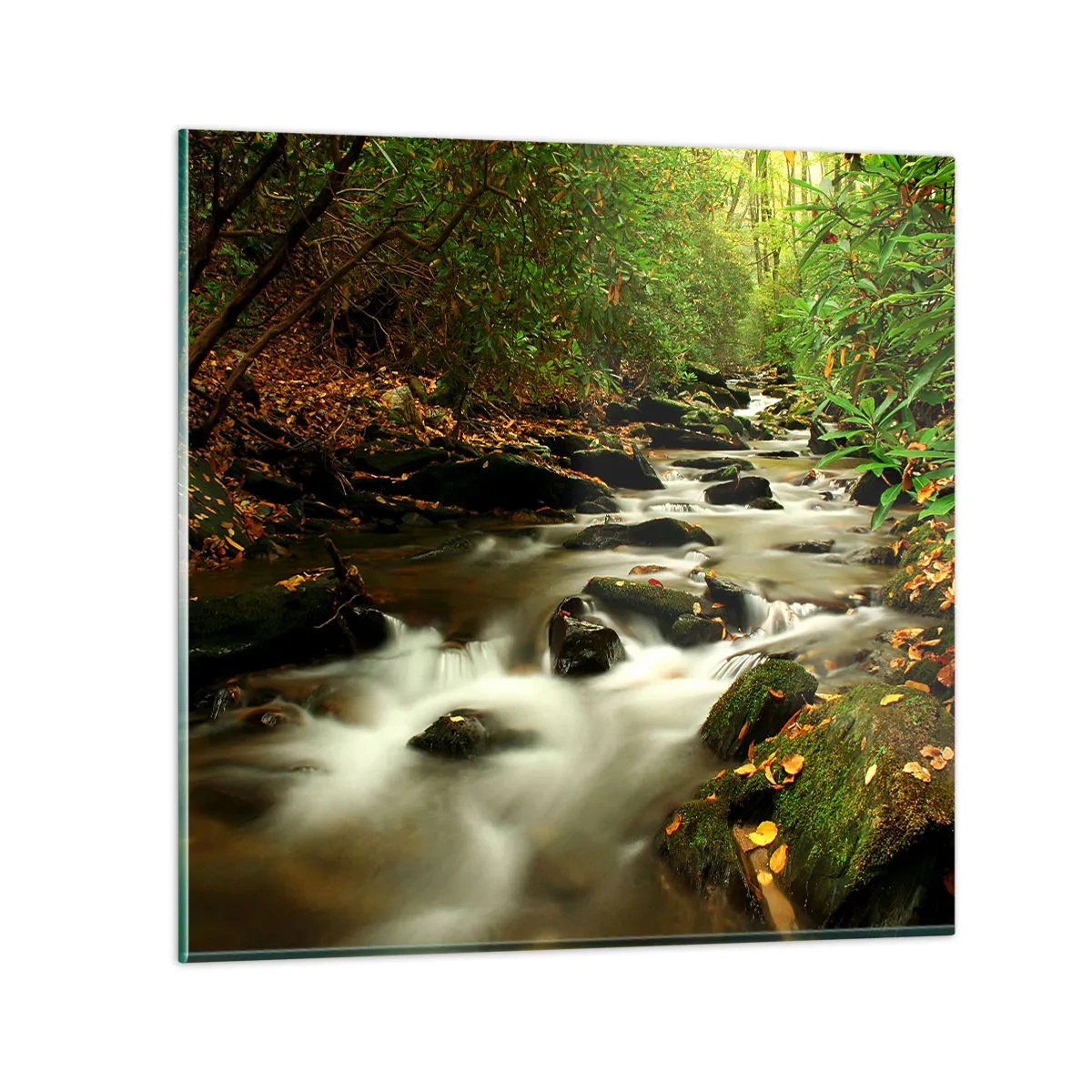 Glasbild - Bild auf glas - Wie flüssiges Silber - 40x40 cm