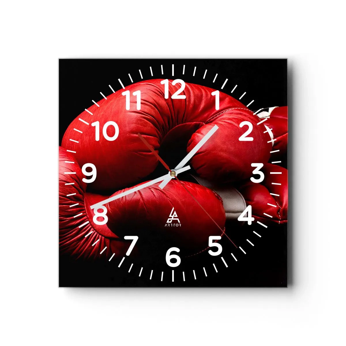 Wanduhr - Glasuhr - Die Emotionen des Kampfes liegen hinter uns - 40x40 cm