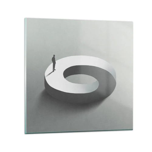 Glasbild - Bild auf glas - Und wie soll man davon klug werden - 30x30 cm