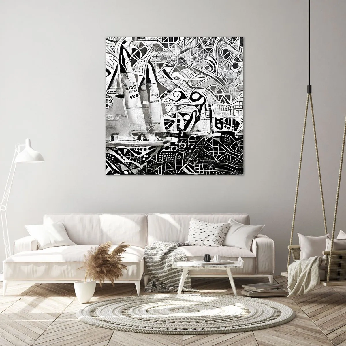 Bild auf Leinwand - Leinwandbild - Zwischen den Wellen - 50x50 cm