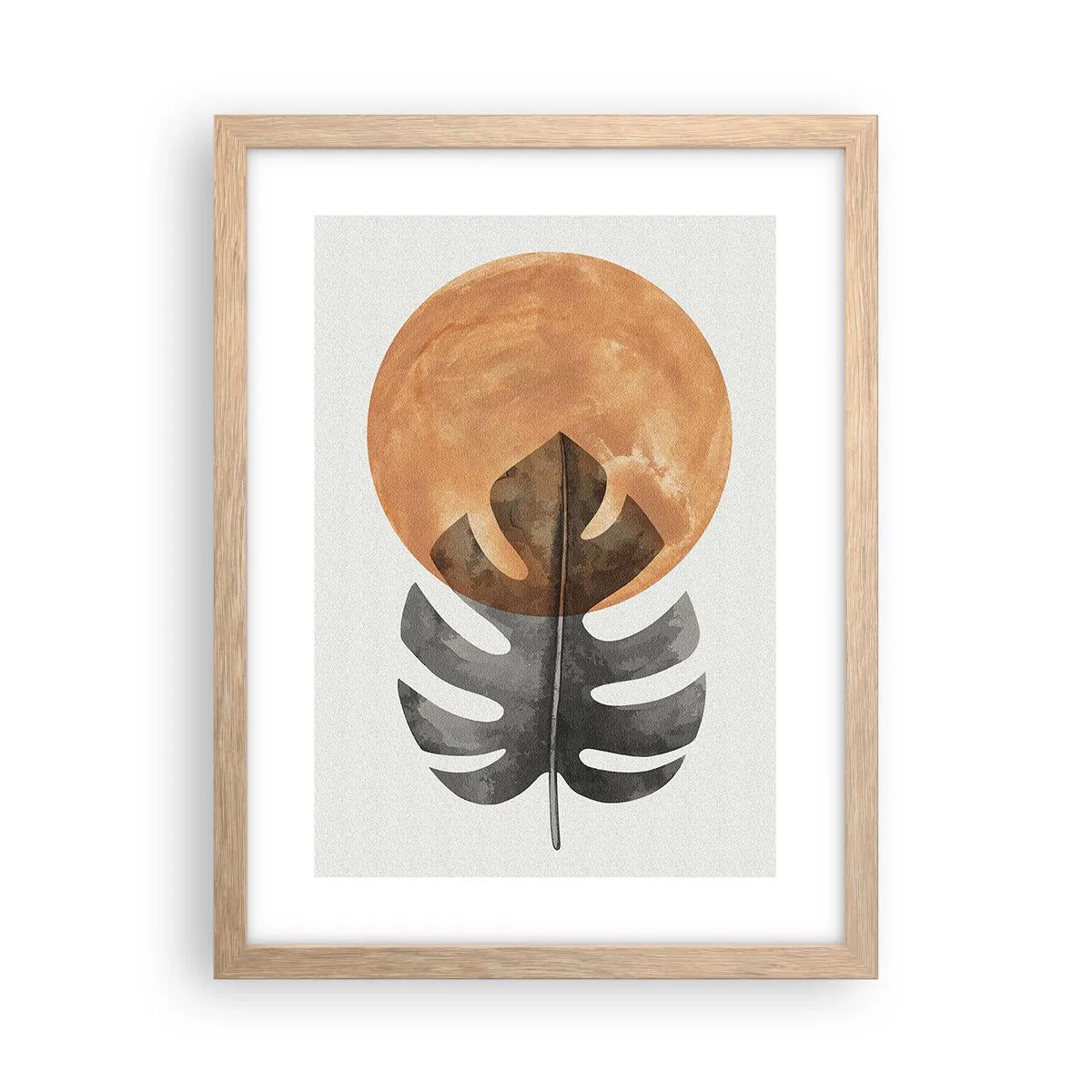 Poster in einem Rahmen aus heller Eiche - Immer die Sonne - 30x40 cm