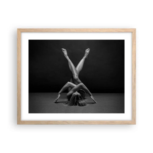 Poster in einem Rahmen aus heller Eiche - Die Geometrie der Nacktheit - 50x40 cm