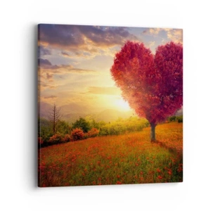 Bild auf Leinwand - Leinwandbild - Berührt das Herz - 40x40 cm