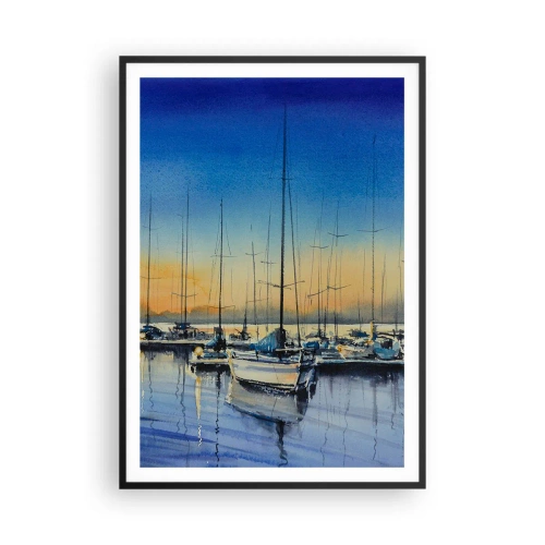 Poster in einem schwarzem Rahmen - Ende eines guten Tages - 70x100 cm