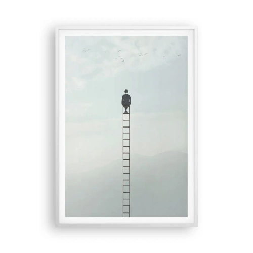 Poster in einem weißen Rahmen - Erhebe dich darüber! - 70x100 cm