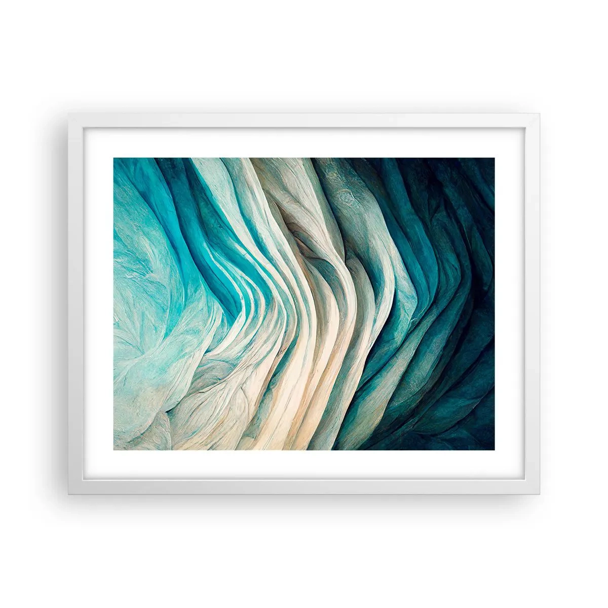 Poster in einem weißen Rahmen - Blaue Unersättlichkeit - 50x40 cm