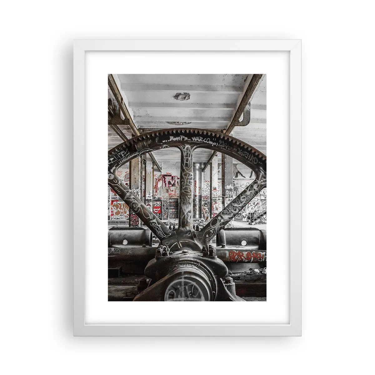 Poster in einem weißen Rahmen - Das geheime Leben der Fabrik - 30x40 cm