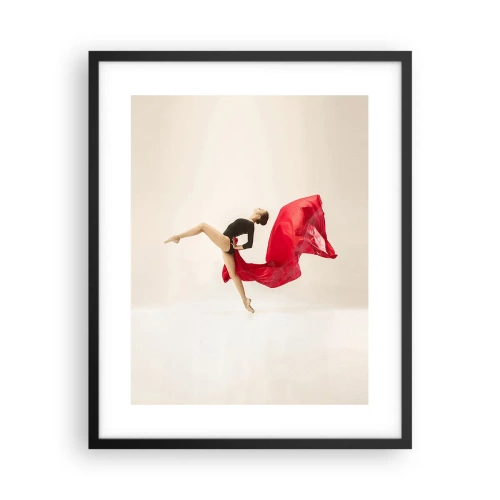 Poster in einem schwarzem Rahmen - Rot und Schwarz - 40x50 cm