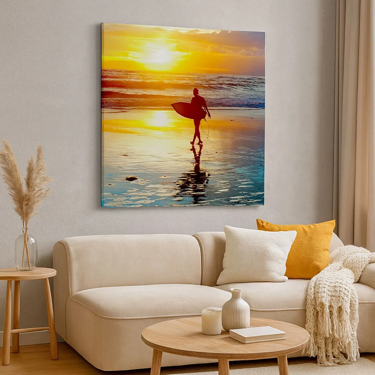 Bild auf Leinwand - Leinwandbild - Die Rückkehr des Kriegers - 30x30 cm